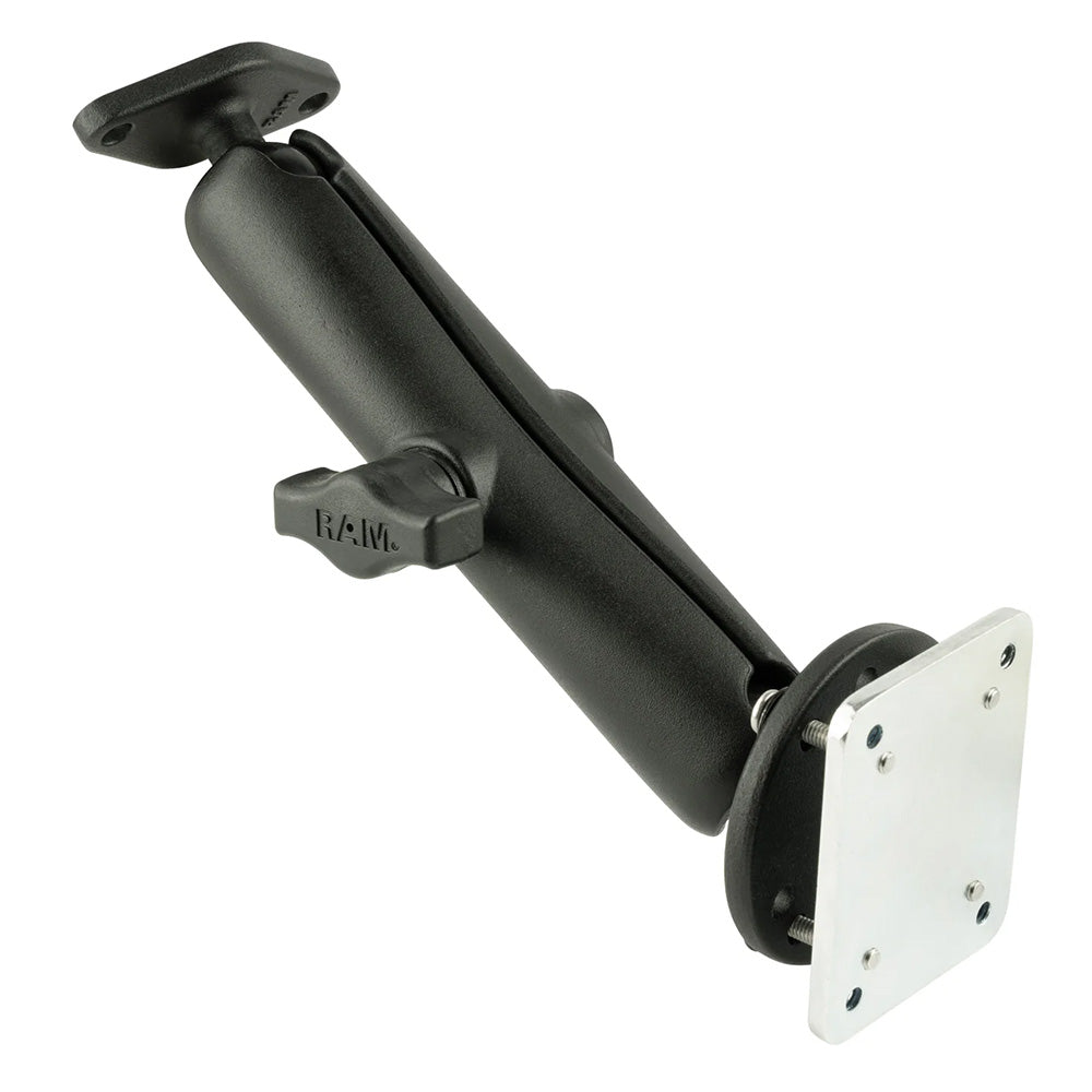 RAM Mount Double Ball Drill-Down Mount w/Diamond Plate  Backer Plate [RAM-B-138U-C-INT3]