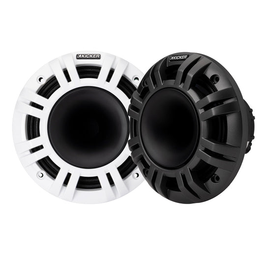 KICKER KMXL65 6.5" Horn Loaded Compression Speakers - 4-Ohm, Charcoal  White [48KMXL654]