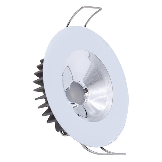 Lumitec Illusion Flush Mount LED Down Light - White - Non-Dimming - White Housing - Chrome Reflector [117133]