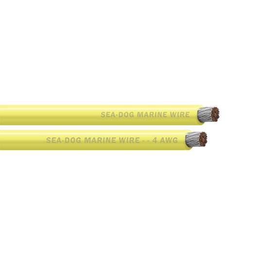 Sea-Dog 4 AWG Yellow Battery Cable - 50' [8004031]
