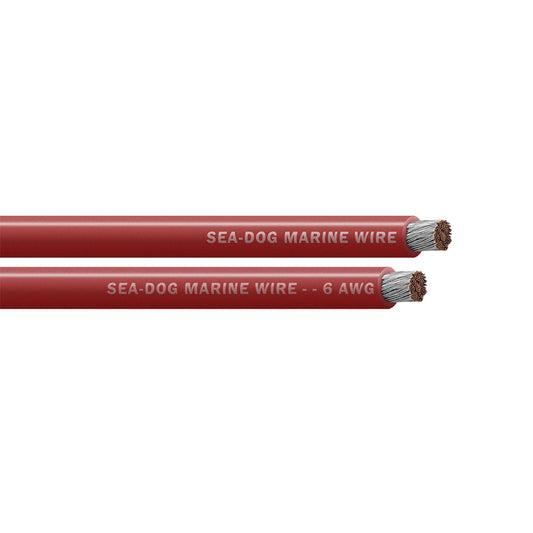 Sea-Dog 6 AWG Red Battery Cable - 100' [8006022]