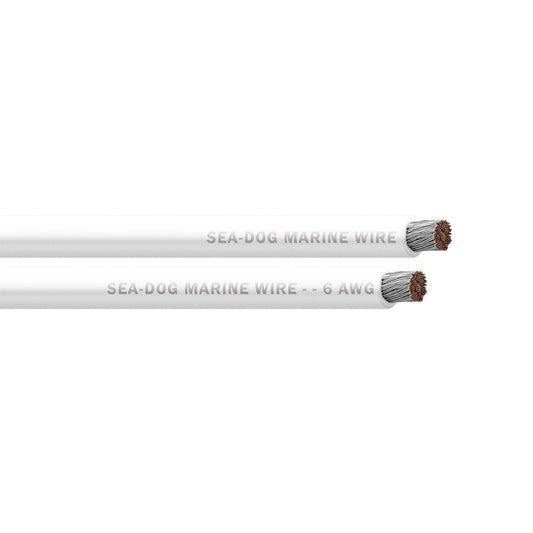 Sea-Dog 6 AWG White Battery Cable - 25' [8006050]