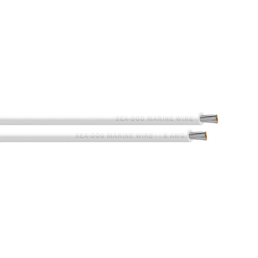 Sea-Dog 8 AWG White Primary Wire - 50' [8008051]
