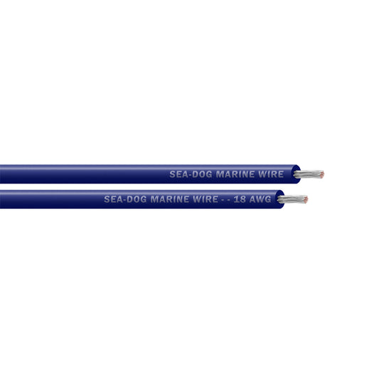 Sea-Dog 18 AWG Dark Blue Primary Wire - 100' [8018062]