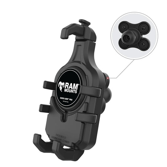 Ram Mount RAM Quick-Grip Pro Phone Holder w/Ball  Vibration Damper [RAM-HOL-PD5BVU]