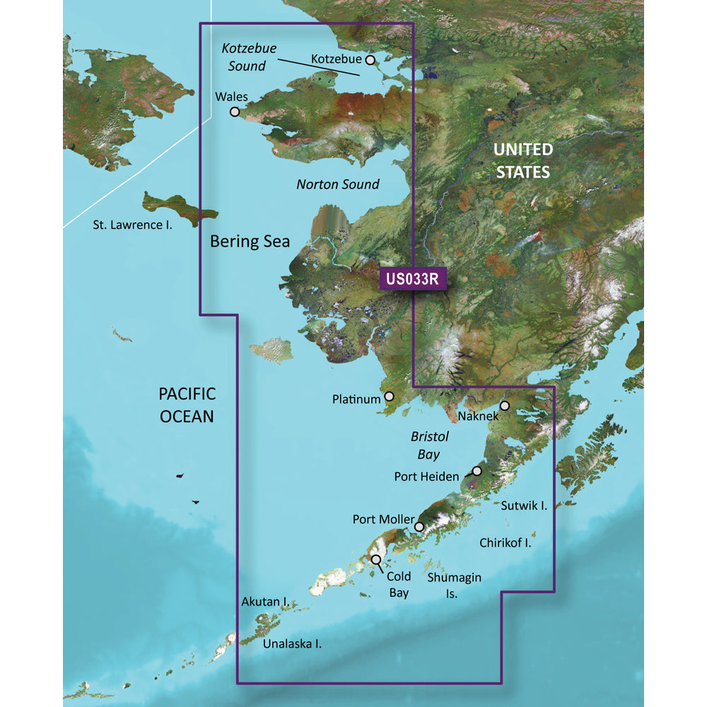 Garmin BlueChart g3 Vision HD - VUS033R - Bristol Bay - Kotzebue Snd. - microSD/SD [010-C0734-00]