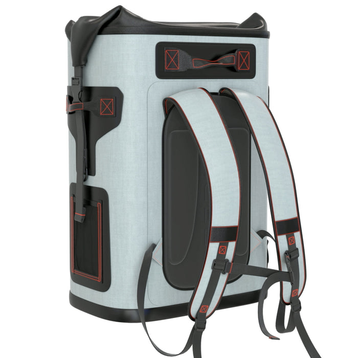 Engel 25QT Backpack Soft Cooler 25 (Light Grey/Red)(BP25-LG)